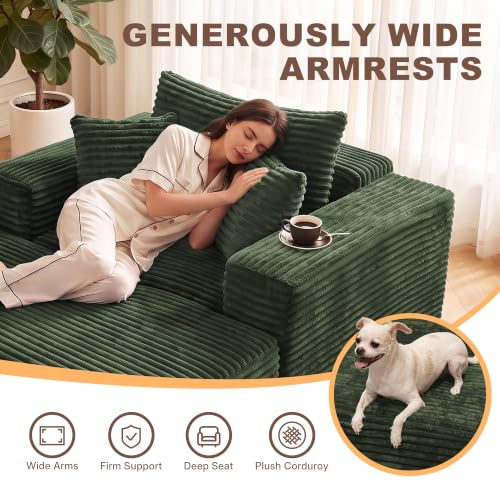 60'' Oversized Chaise Lounge Chair Indoor with Ottoman, view 4