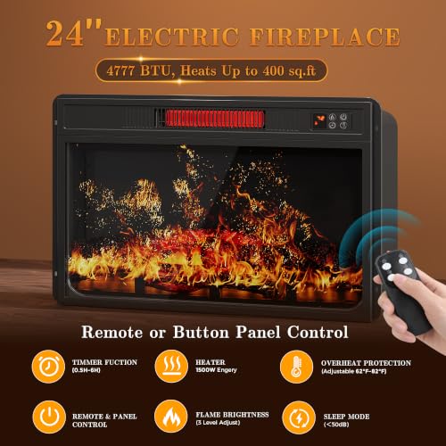 58" Farmhouse Electric Fireplace TV Stand for TVs up to 65", view 5