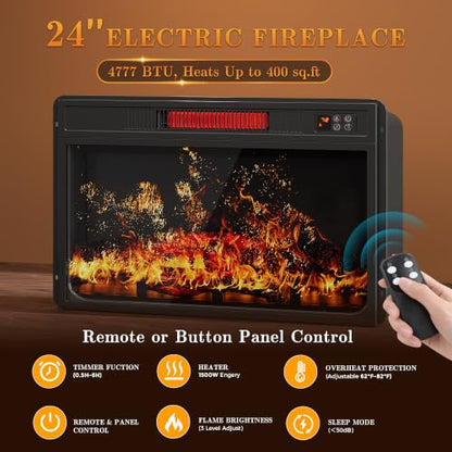 58" Farmhouse Electric Fireplace TV Stand for TVs up to 65", view 5
