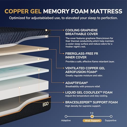 Adjustable Bed with Cooling Memory Foam Mattress, view 5