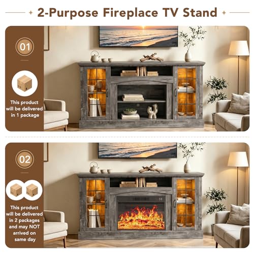 MXV 58" Farmhouse TV Stand for TVs up to 65 Inches, view 6
