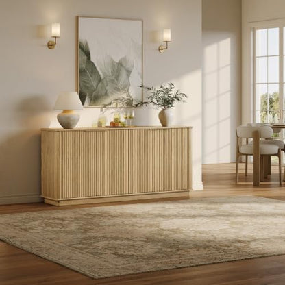 63" Fluted Sideboard Buffet Cabinet with Storage, view 5