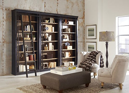 Fully Assembled Aged Ebony Toulouse 6 Shelves Bookcase