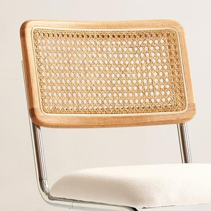 Natural Rattan Counter Height Stools Set of 2 with Solid Wood Back, view 7
