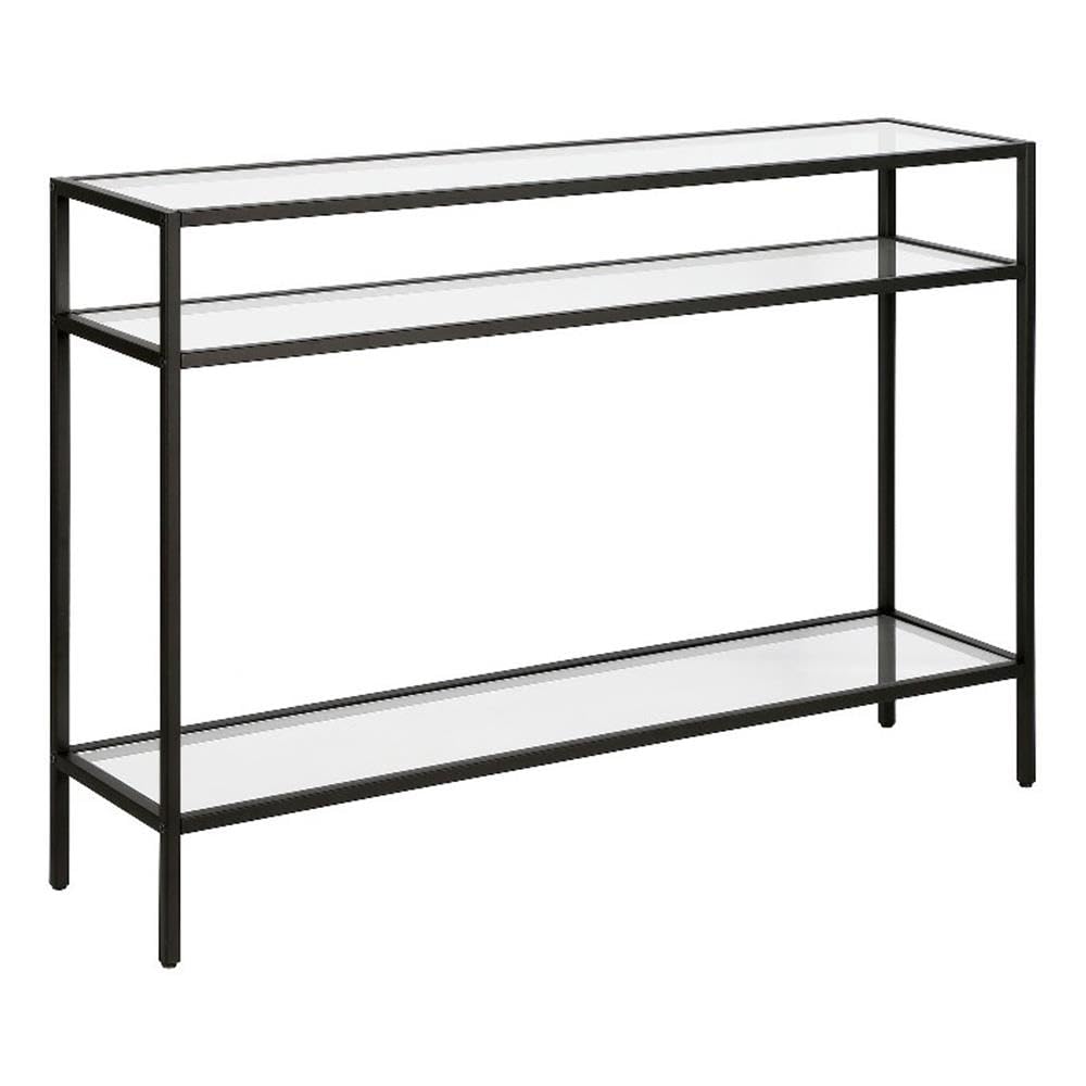 Siviline 42'' Wide Rectangular Console Table in Blackened Bronze