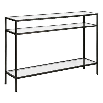 Siviline 42'' Wide Rectangular Console Table in Blackened Bronze