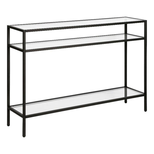 Siviline 42'' Wide Rectangular Console Table in Blackened Bronze
