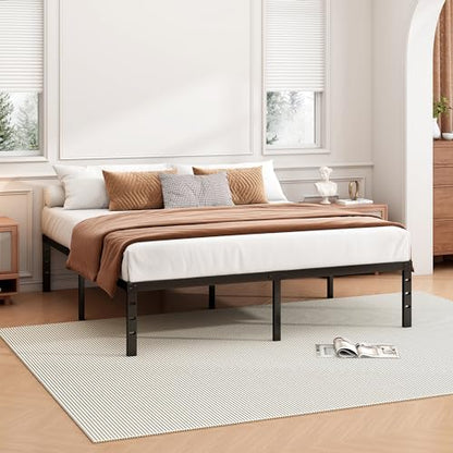 18 Inch King Bed Frame, Under Bed Storage, Black, view 5