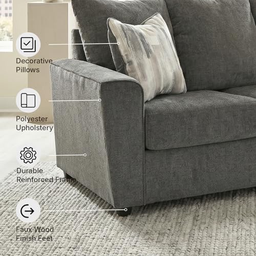 Signature Design by Ashley Stairatt Casual Sofa with Flared Arms, Gray