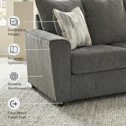 Signature Design by Ashley Stairatt Casual Sofa with Flared Arms, Gray