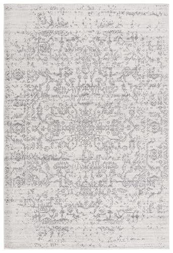 SAFAVIEH Madison Area Rug 6'7"x9'2", Silver & Ivory MAD603G, view 5