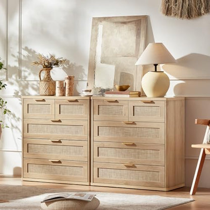 Rattan Dresser for Bedroom, 33.5" Small Chest of Drawers, view 3