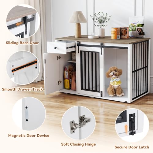 44" Dog Crate Furniture, Dog Kennel (44" Left Facing Door), view 5