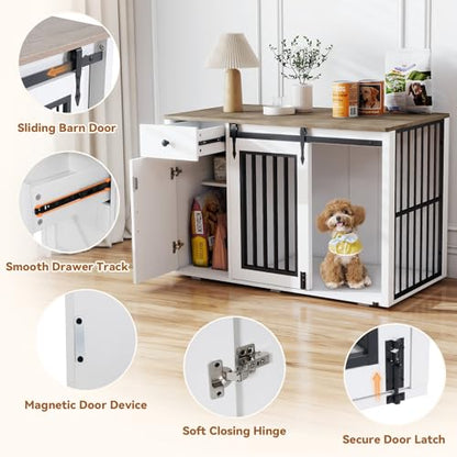 44" Dog Crate Furniture, Dog Kennel (44" Left Facing Door), view 5