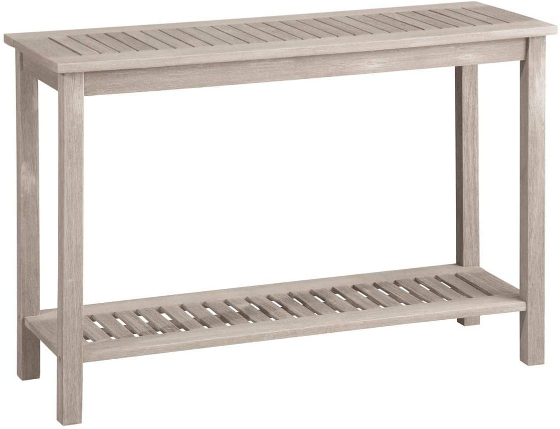 Wood Console Table Outdoor Patio Furniture (Driftwood)
