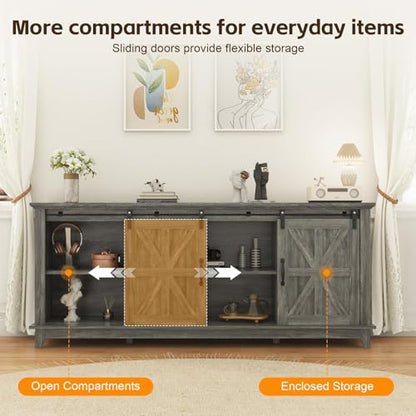 66" Farmhouse Home TV Stand for Up to 75" Television, view 5