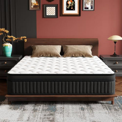 Queen Mattress, 12 Inch Hybrid Queen Size Mattress in a Box, view 3