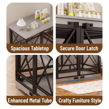48" Dog Crate Furniture, Dog Kennel Indoor for Large Breed, view 7