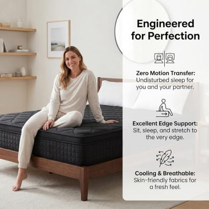 14 Inch Full Size Mattress, Hybrid Memory Foam Mattress, view 5