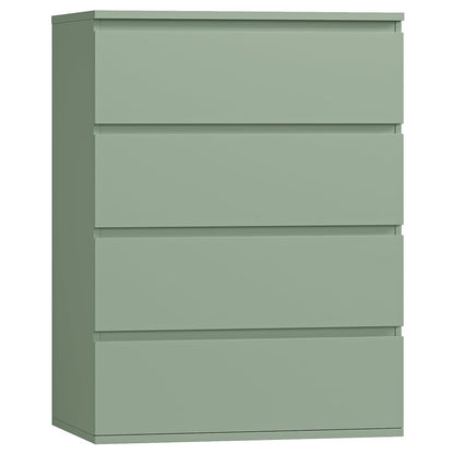 4 Drawer Dresser, Green Dresser Modern Storage Chest of Drawers 23.6L x 15.7W x 31.5H in, Storage Cabinet with 4 Drawers for Home Office, Green