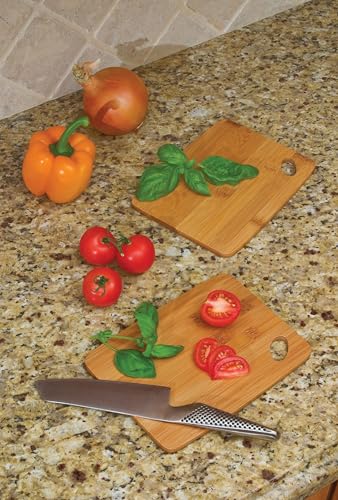 849 Bamboo Thin Cutting Board Set, Two 6 by 8-Inch Boards, view 3