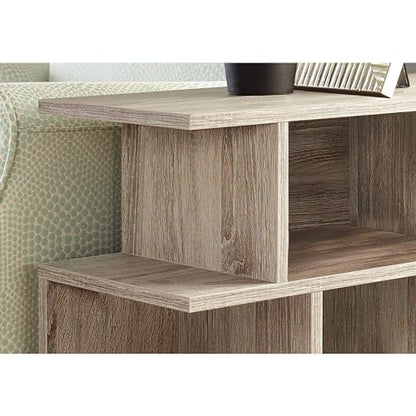 Monarch Specialties, Accent Side Table, Dark Taupe Reclaimed-Look, 24H"