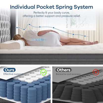 12 inch Queen Mattress in a Box, Pressure Relief&Motion Isolation, view 4