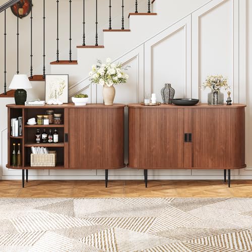 48" Sideboard Buffet Cabinet, Mid Century Modern Console Cabinet, view 4