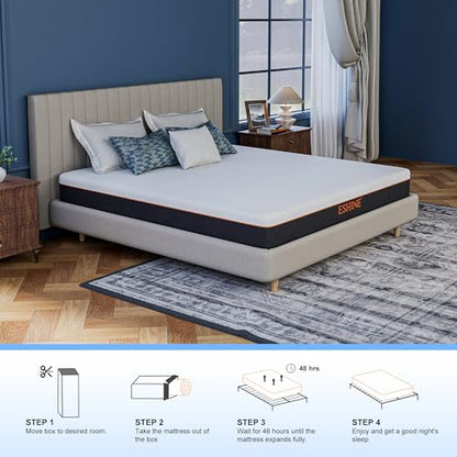 King Mattress for Back Pain Relief, 10 Inch Cooling Gel Memory Foam, view 8