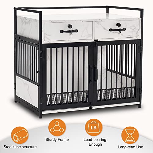 30" Furniture Style Dog Crate, Wooden Pet Crate End Table, view 5