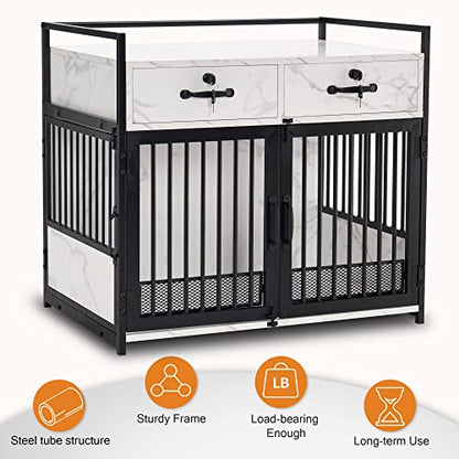 30" Furniture Style Dog Crate, Wooden Pet Crate End Table, view 5