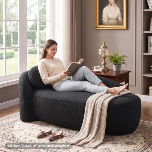 67" Boucle Upholstered Chaise Lounge Chair Indoor, view 7