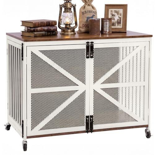 39" Farmhouse Dog Crate Furniture for Small Medium Breed, view 2