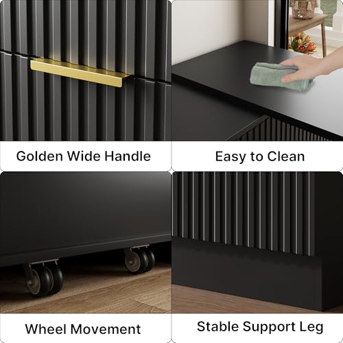 L-Shaped Rotatable 9 Drawer Dresser for Bedroom, view 4