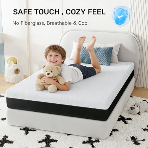 Twin Mattress, 8 Inch Memory Foam Mattress in a Box, Medium Firm, Supportive & Pressure Relief, Removable Cover, CertiPUR-US Certified, No Fiberglass