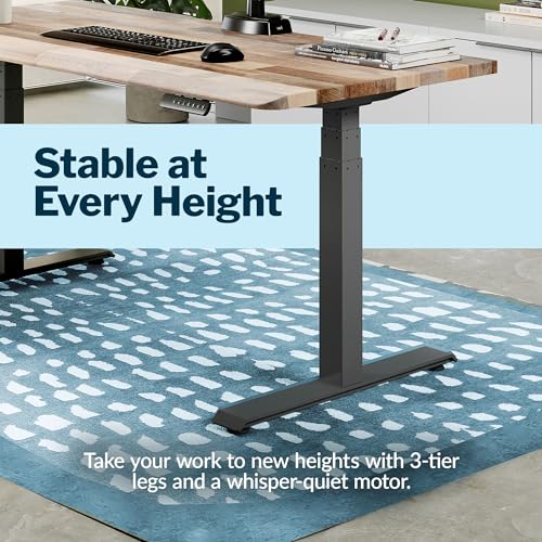 Vari ComfortEdge Electric Standing Desk – 60x30 – Reclaimed Wood/Slate, view 4