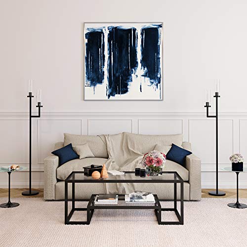 45" Wide Rectangular Coffee Table in Blackened Bronze, Modern coffee tables for living room, studio apartment essentials