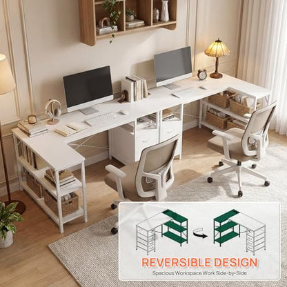 L Shaped Gaming Desk with Power Outlets, view 6