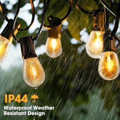 50FT LED Outdoor String Lights with 16 Shatterproof Waterproof Replaceable Bulbs, view 6