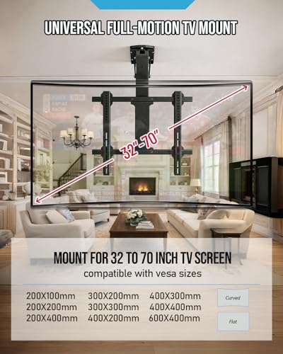 Electric Ceiling TV Mount with Remote, view 3