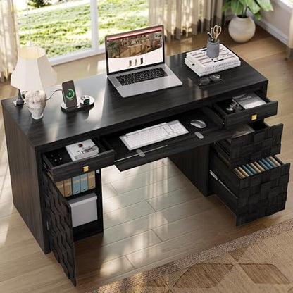 58" Executive Desk with Drawers, view 5