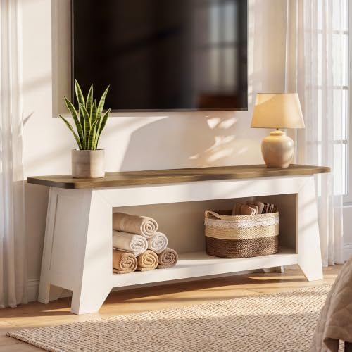 Farmhouse TV Stand, 63-Inch TV Stand for 55/65/70 Inch TVs, view 5
