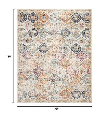SAFAVIEH Madison Collection Area Rug, 6'7" x 9'2", Cream & Multi, view 3