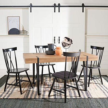 SAFAVIEH Home Collection Friar Farmhouse Black Spindle Back Living Room Accent Dining Chair