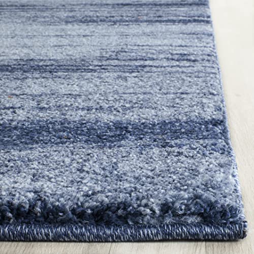 SAFAVIEH Retro Collection Area Rug - 8' x 10', Light Blue & Blue, Modern Abstract Design, Non-Shedding & Easy Care, Ideal for High Traffic Areas in Living Room, Bedroom (RET2693-6065)