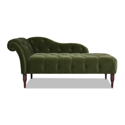Jennifer Taylor Samuel Tufted Chaise Lounge (Olive Green Performance Velvet)