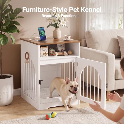 19" Dog Kennel Furniture Indoor, Dog Crate Table for Small Dogs, view 3