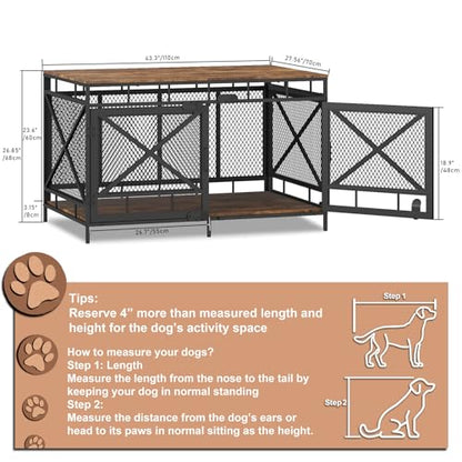 Dog Crate Furniture, Wooden Dog Kennel Table, view 7