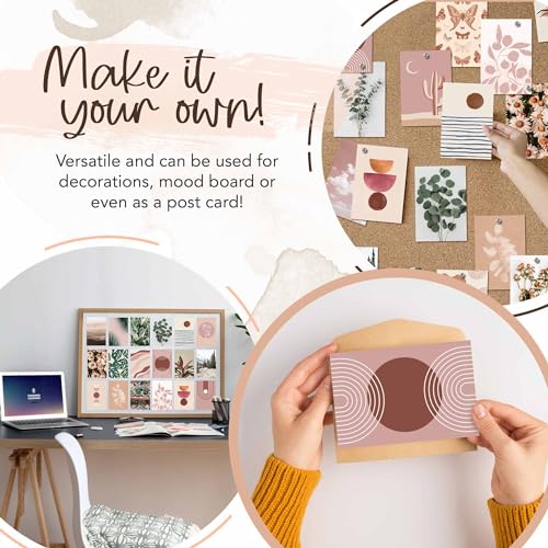 Boho Wall Collage Kit for Teen Girls, Cute Room Decor, Aesthetic Wall Decor Pictures, Boho Wall Art Prints Bedroom Decor, Posters for Room Aesthetic, Dorm Collage Photos 50 Set 4x6 inch