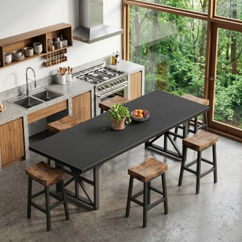71" Executive Desk, Large Computer Table for Home Office, Black, view 6